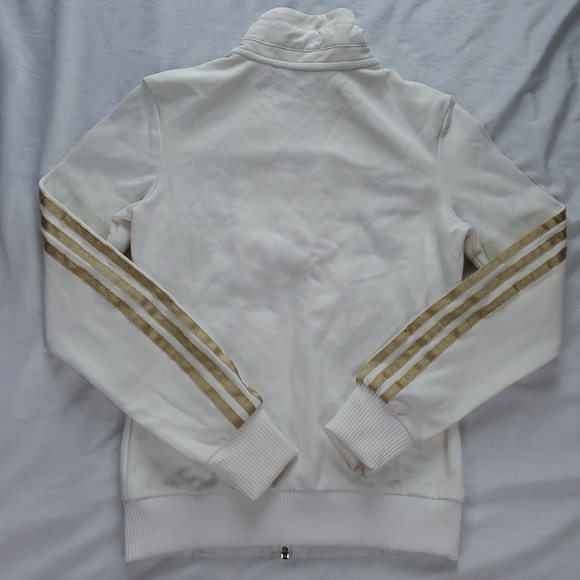 Adidas Superstar 50th Anniversary White With Gold Stripes Zip Up Jacket - Picture 13 of 15